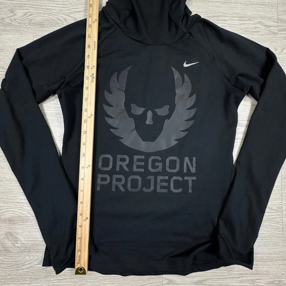 Nike Men's Oregon Project Running Hoodie Dri-FIT Black Small Skull Balaclava
